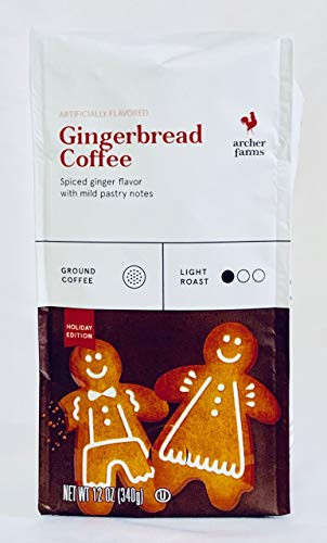 Archer Farms Gingerbread Light Roast Ground Coffee Holiday Edition 12OZ (One Pack)