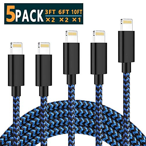 iPhone Charger Cable, Lightning Cable MFi Certified Nylon Braided iPhone Charger Cable Fast Charging Cable Lead for iPhone iPhone Charger Cable, Lightning Cable MFi Certified Nylon Braided iPhone Charger Cable Fast Charging Cable Lead for iPhone