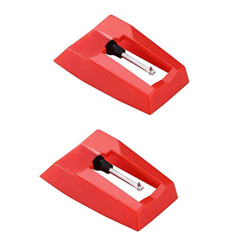Pareiko Record Player Stylus Needle Red Diamond Replacement Needle for Turntable, LP, Vinyl Player