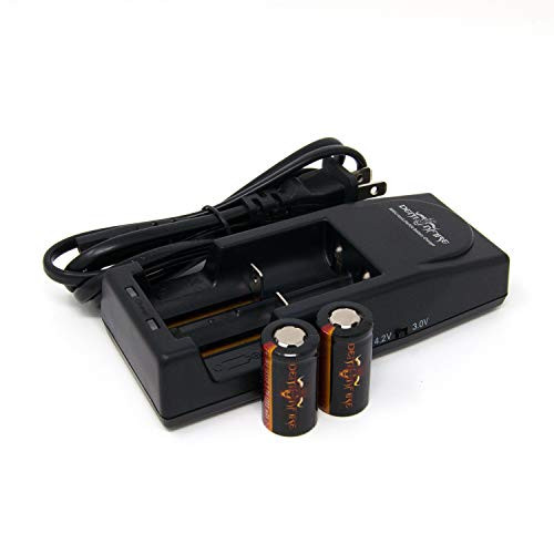 Demonfire 18350 Flat Top 1200mAh 3.7V High Drain LiMn IMR Rechargeable Battery (2 Pieces) & Demonfire D1 Charger Demonfire 18350 Flat Top 1200mAh 3.7V High Drain LiMn IMR Rechargeable Battery (2 Pieces) & Demonfire D1 Charger