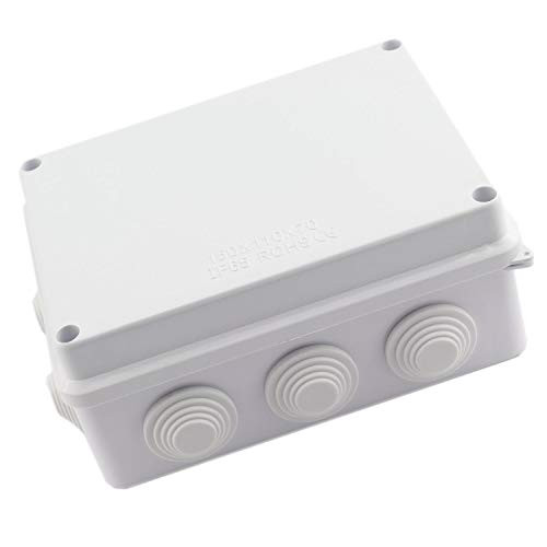 DGZZI 1PC ABS Plastic IP65 Waterproof Junction Box DIY Outdoor Electrical Connection box Cable Branch box Power Distribution Box 150x110x70mm (5.9"x4.3"x2.8")