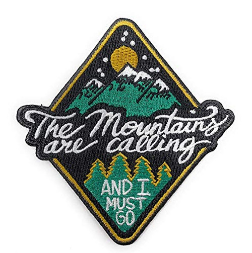 O'Houlihans - The Mountains are Calling and I Must Go Embroidered Patch - Hiking, Camping, Travel, Adventure Patch (Velcro 2) O'Houlihans - The Mountains are Calling and I Must Go Embroidered Patch - Hiking, Camping, Travel, Adventure Patch (Velcro 2)