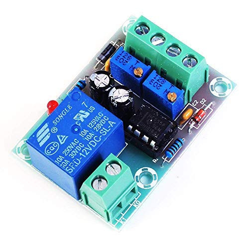 Battery Charging Control Board, XH-M601 12V Battery Charge Control Switch Module Battery Charger Power Control Board Automatic Charging/Stop Power Panel