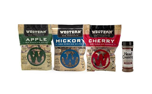 Western Variety Smoking Chips Free Head Country Original Championship Seasoning Bundle (3) - Apple, Hickory, Cherry