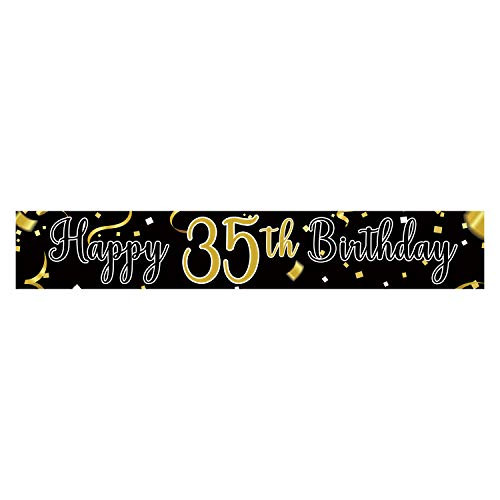 Large Happy 35th Birthday Banner, Cheers & Beers to 35 Years?Birthday Hanging Banner, Birthday Party Decoration Supplies, Celebration Flag?9.8 x 1.6 ft? Large Happy 35th Birthday Banner, Cheers & Beers to 35 Years?Birthday Hanging Banner, Birthday Party Decoration Supplies, Celebration Flag?9.8 x 1.6 ft?