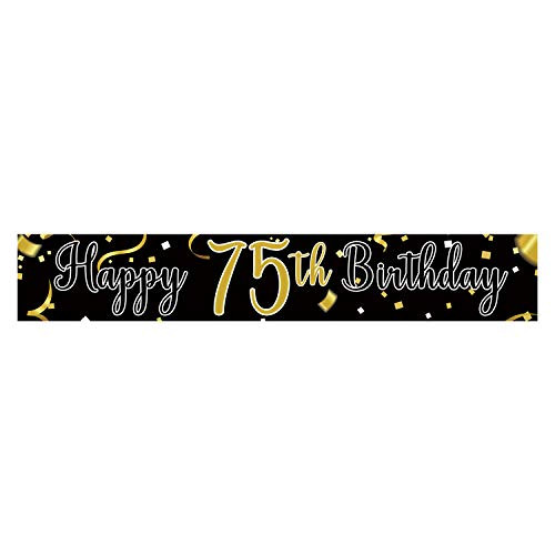Large Happy 75th Birthday Banner, Cheers & Beers to 75 Years, Birthday Hanging Banner, Birthday Party Decoration Supplies, Celebration Flag?9.8 x 1.6 ft? Large Happy 75th Birthday Banner, Cheers & Beers to 75 Years, Birthday Hanging Banner, Birthday Party Decoration Supplies, Celebration Flag?9.8 x 1.6 ft?
