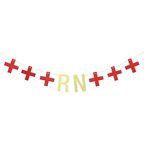 RN Banner - Congrats Nurse Banner, Nurse Graduation Party Decorations, RN Graduation Party Supplies ?Red and Gold? RN Banner - Congrats Nurse Banner, Nurse Graduation Party Decorations, RN Graduation Party Supplies ?Red and Gold?