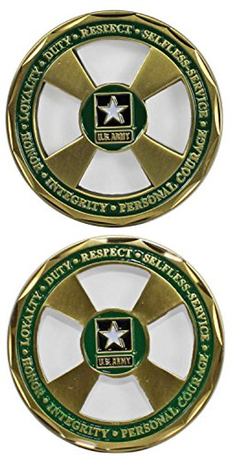 U.S. Army Core Values Cut Out Challenge Coin 3117