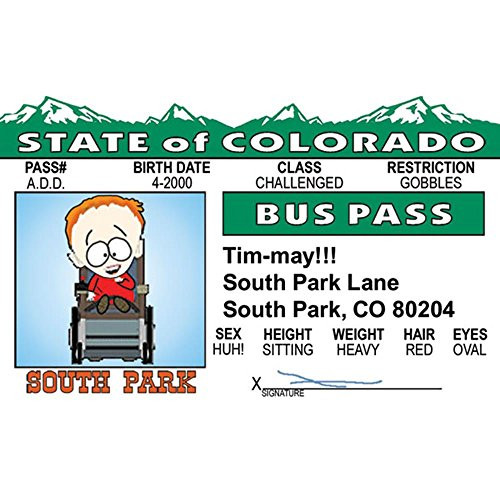 Signs 4 Fun Nuidt Timmy Bus Pass's Driver's License