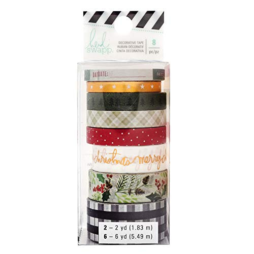 American Crafts Heidi Swapp Winter Wonderland Washi Tape Rolls 8/Pkg-4 To 6 Yards Each, Multi