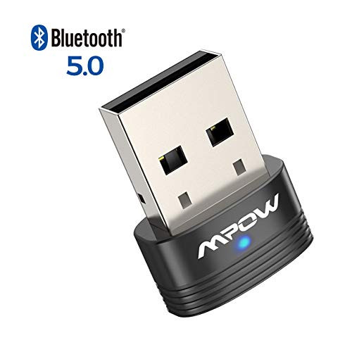 Mpow Bluetooth 5.0 USB Adapter for PC, Bluetooth Dongle Supports Windows 7/8.1/10, for Desktop, Laptop, Mouse, Keyboard, Printers, Headsets, Speakers