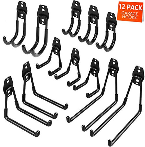 ZMyoung's Garage Hooks Heavy Duty, Steel Garage Storage Hooks, Tool Hangers for Garage Wall Utility Wall Mount Garage Hooks and Hangers with Anti-Slip Coating for Garden Tools, Ladders ZMyoung's Garage Hooks Heavy Duty, Steel Garage Storage Hooks, Tool Hangers for Garage Wall Utility Wall Mount Garage Hooks and Hangers with Anti-Slip Coating for Garden Tools, Ladders