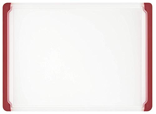 OXO 1067838 Good Grips Utility Cutting Board, Red,10-1/2-Inch x 15-Inch