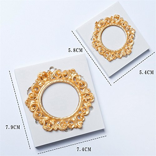 Vintage Lace Frame Silicone Mold Fondant Mould Cake Decorating Tool Chocolate, Gumpaste Mold, Sugarcraft ,Kitchen Gadget Kangsanli (Big)