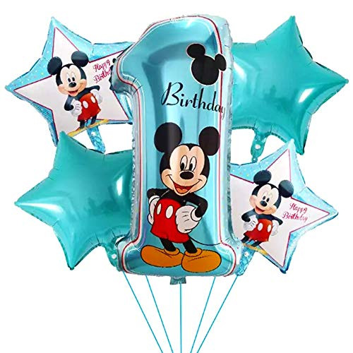 5 PCS LOVSONG Mickey Mouse Character Foil Balloon First Birthday Party Balloons Boy and Girl Baby Baby Shower Foil Balloons Helium Balloons Adult & Kids Party Theme Decorations 5 PCS LOVSONG Mickey Mouse Character Foil Balloon First Birthday Party Balloons Boy and Girl Baby Baby Shower Foil Balloons Helium Balloons Adult & Kids Party Theme Decorations