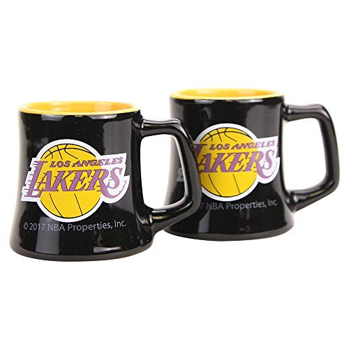 NBA Full Color Sclupted Mug 2oz Shot Glass 2-Pack (Los Angeles Lakers)