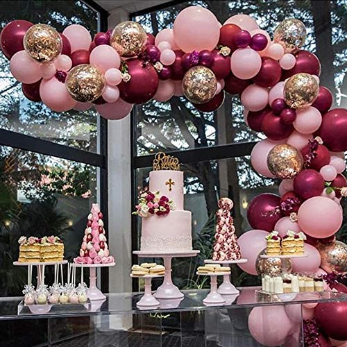 Burgundy Balloons Pink Gold Confetti Balloons Garland Kit 100 pcs Burgundy and Gold Birthday Party Decorations Burgundy Wedding Decorations Wine Red Baby Shower Burgundy Balloons Pink Gold Confetti Balloons Garland Kit 100 pcs Burgundy and Gold Birthday Party Decorations Burgundy Wedding Decorations Wine Red Baby Shower
