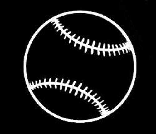 LLI Baseball 2 | Decal Vinyl Sticker | Cars Trucks Vans Walls Laptop | White | 5.5 x 5.5 in | LLI1225