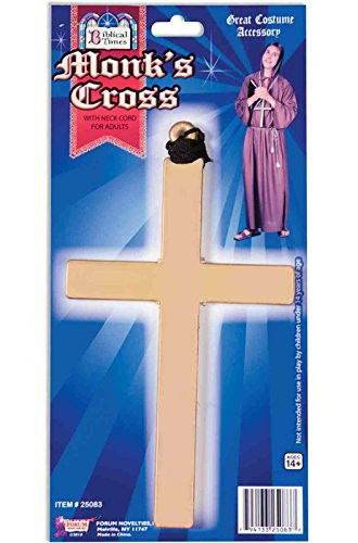 Forum Novelties Party Supplies Unisex-Adults Monk Cross, Beige, Standard, Multi, Multicolor