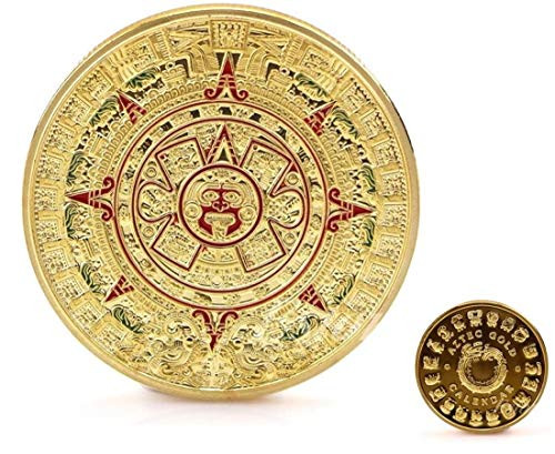 Mayan Aztec Prophecy Commemorative Coins, Mexican Maya Calendar Commemorative Coin Art Collection