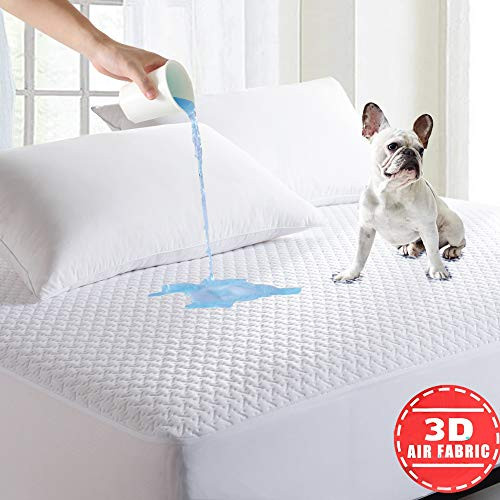 TONSREST Queen Size Waterproof Mattress Protector, Cooling Fitted Mattress Pad, Bed Bug Mattress Cover, 14''-18'' Deep Pocket, 3D Air Fabric, Hypoallergenic, Vinyl Free (Queen) TONSREST Queen Size Waterproof Mattress Protector, Cooling Fitted Mattress Pad, Bed Bug Mattress Cover, 14''-18'' Deep Pocket, 3D Air Fabric, Hypoallergenic, Vinyl Free (Queen)