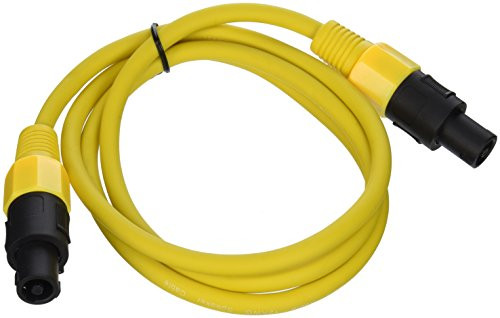 Seismic Audio - TW12S5Yellow - 12 Gauge 5 Foot Yellow Speakon to Speakon Professional Speaker Cable - 12AWG 2 Conductor Speaker Cable