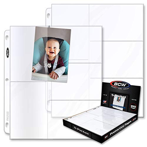 BCW Pro 5-Pocket Side Loading Page (100)