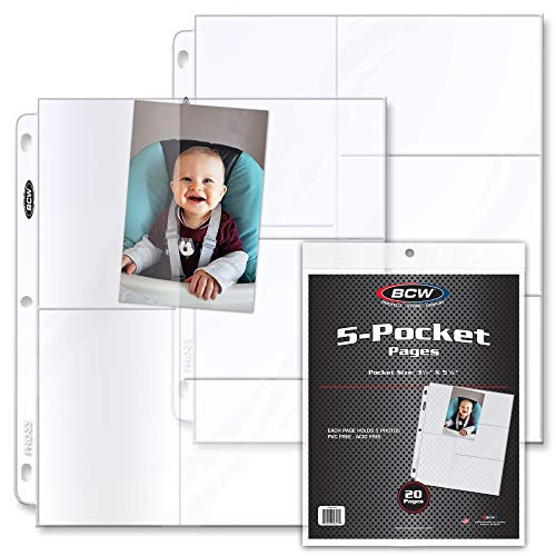 BCW Pro 5-Pocket Side Loading Page (20 Ct. Pack)
