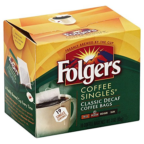 Folgers Classic Medium Roast Decaf Coffee, 19 Count Singles Serve (3 Pack) Folgers Classic Medium Roast Decaf Coffee, 19 Count Singles Serve (3 Pack)