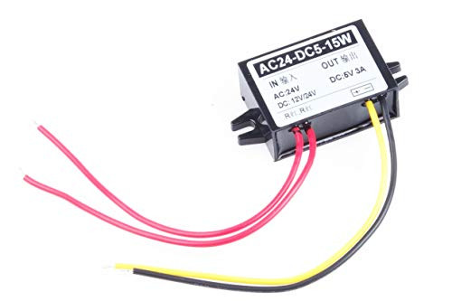 KNACRO AC DC to DC Converter AC 16-28V DC 16-40V 24V 36V Step Down to 5V 3A 15W Power Supply Module (5V 3A)