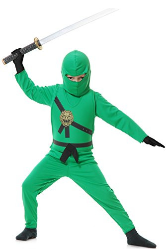 Charades Child's Ninja Avenger Costume, Jade Green, Medium