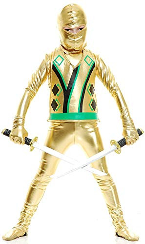 Charades Kid's Ninja Avengers Series III Childrens Costume, Gold, X-Large