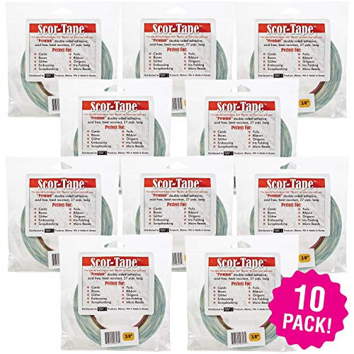 Scor-Pal Products Scor-Tape .375"X27Yd 10Pkg, 27yds 10 Pack