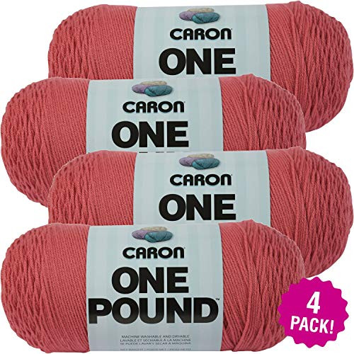 Caron Rose, One Pound Yarn, Multipack of 4, 4 Pack