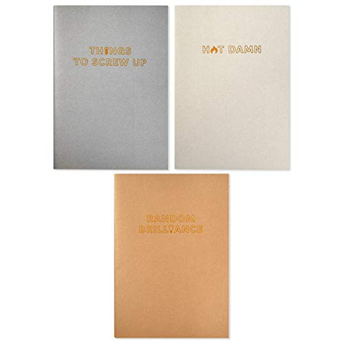 Hallmark Pack of Softcover Journals (3 Kraft Notebooks), Model: 0005STZ1002