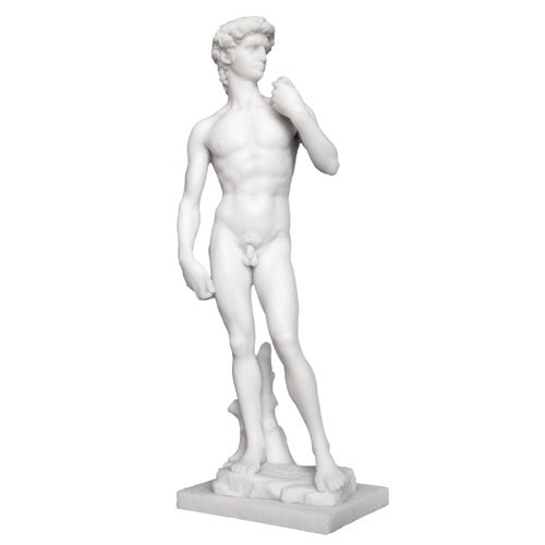 Pacific Giftware PTC 10 Inch Michelangelo's David Nude Replica Resin Statue Figurine