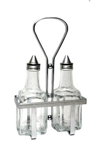 Tablecraft Products Oil & Vinegar Cruet Set with Caddy Tablecraft Products Oil & Vinegar Cruet Set with Caddy