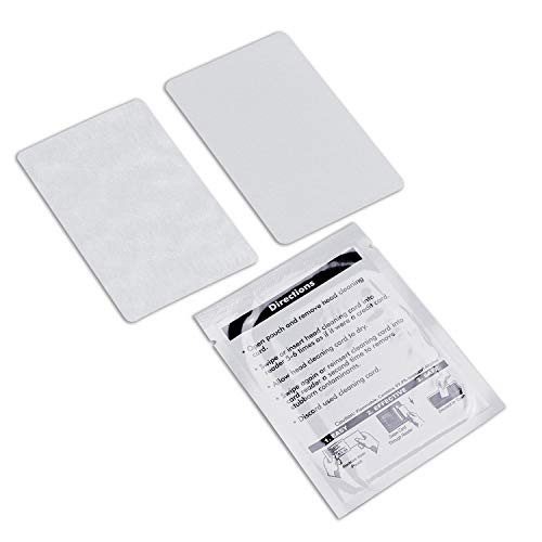 CR80 Cleaning Cards, Dual Side Presaturated Card Reader Cleaner, POS Swipe Terminal Cleaning Cards CK-CR80 (10 IPA Cards+10 Adhesive Cards)