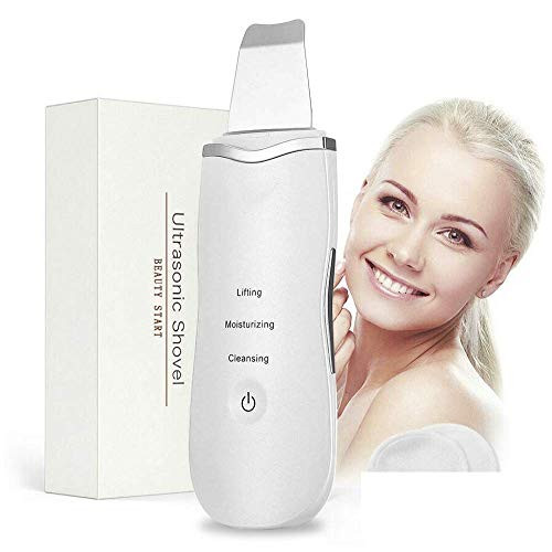 Skin Scrubber Face Spatula, Pores Cleanser Exfoliator Blackhead Remover Comedones Extractor for Facial Deep Cleansing USB Rechargeable