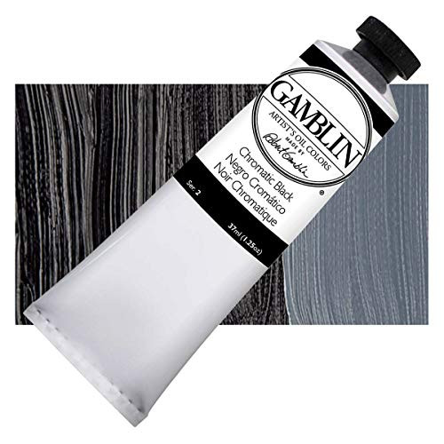 Gamblin Chromatic Black Artist Oil 37Ml, Single Tube