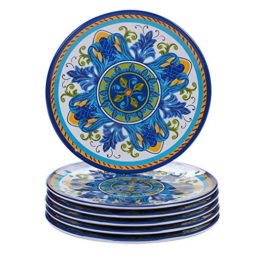 Certified International Luca Melamine 9"Salad/Dessert Plate, Set of 6