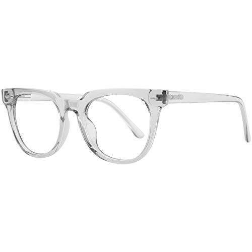 STORYCOAST Blue Light Blocking Glasses TR90 Lightweight Eyeglasses Frame Computer Game Glasses for Women Men Anti Eyestrain & UV Glare (C26 Clear Frame)
