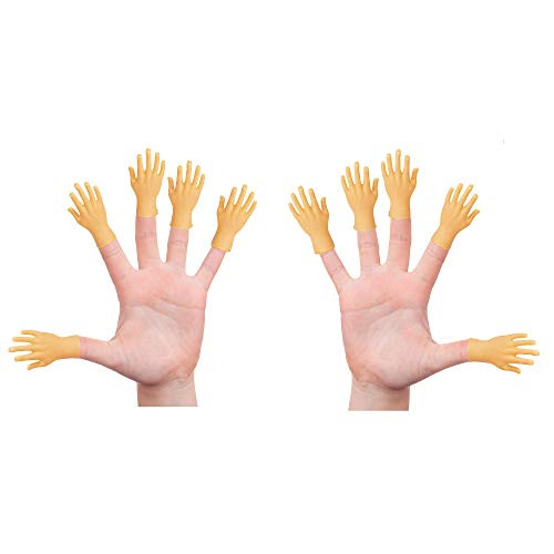 Yolococa 10 Pieces Finger Puppet Mini Finger Hands Tiny Hands with Left Hands and Right Hands for Game Party