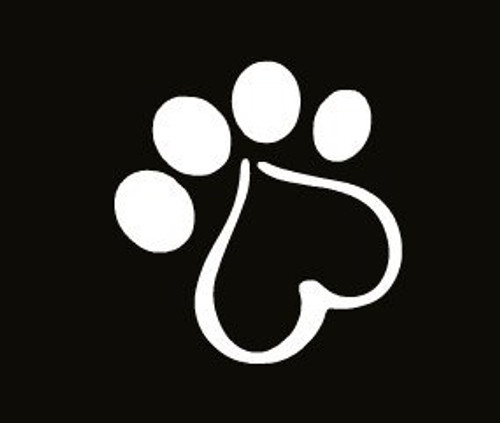 CCI Paw Print Heart Decal Vinyl Sticker|Cars Trucks Vans Walls Laptop| White |5.5 x 5.25 in|CCI1111 CCI Paw Print Heart Decal Vinyl Sticker|Cars Trucks Vans Walls Laptop| White |5.5 x 5.25 in|CCI1111