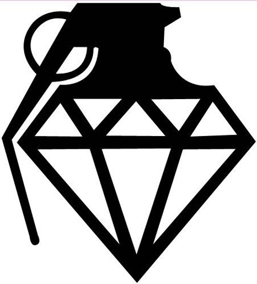 CCI Diamond Grenade JDM Premium Decal Vinyl Sticker|Cars Trucks Vans Walls Laptop| Black |5.5 x 5 in|CCI1197 CCI Diamond Grenade JDM Premium Decal Vinyl Sticker|Cars Trucks Vans Walls Laptop| Black |5.5 x 5 in|CCI1197