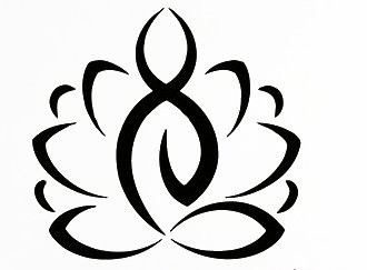 CCI Lotus Yoga Meditation OM Hindu Decal Vinyl Sticker|Cars Trucks Vans Walls Laptop| Black |5.5 x 5 in|CCI1202