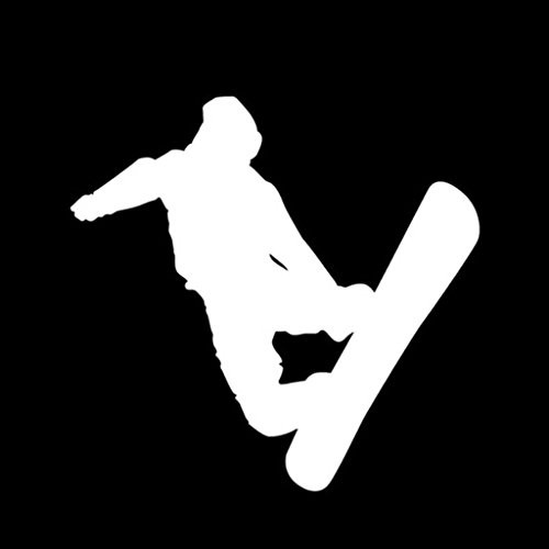 CCI Snowboarder Decal Vinyl Sticker|Cars Trucks Vans Walls Laptop| White |5 x 5.25 in|CCI1227 CCI Snowboarder Decal Vinyl Sticker|Cars Trucks Vans Walls Laptop| White |5 x 5.25 in|CCI1227