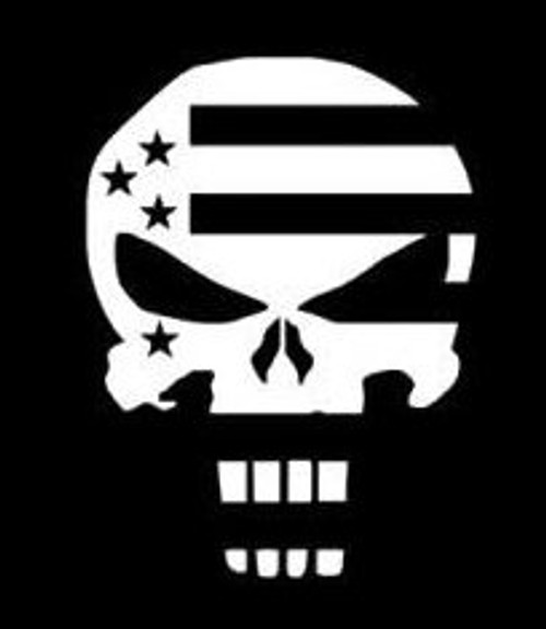 CCI Punisher Skull American Flag Decal Vinyl Sticker|Cars Trucks Vans Walls Laptop| White |5.5 x 4.25 in|CCI1254 CCI Punisher Skull American Flag Decal Vinyl Sticker|Cars Trucks Vans Walls Laptop| White |5.5 x 4.25 in|CCI1254