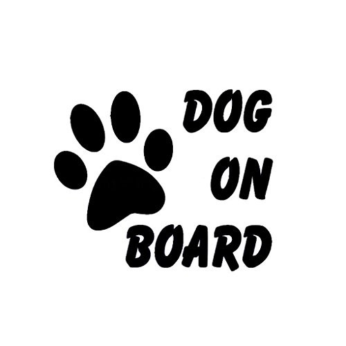 CCI Dog On Board Dog Paw Decal Vinyl Sticker|Cars Trucks Vans Walls Laptop| Black |4.75 x 4 in|CCI1304 CCI Dog On Board Dog Paw Decal Vinyl Sticker|Cars Trucks Vans Walls Laptop| Black |4.75 x 4 in|CCI1304
