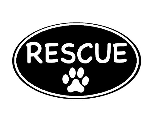 CCI Rescue Dog Paw Oval Decal Vinyl Sticker|Cars Trucks Vans Walls Laptop| White |5.5 x 3.25 in|CCI1313 CCI Rescue Dog Paw Oval Decal Vinyl Sticker|Cars Trucks Vans Walls Laptop| White |5.5 x 3.25 in|CCI1313